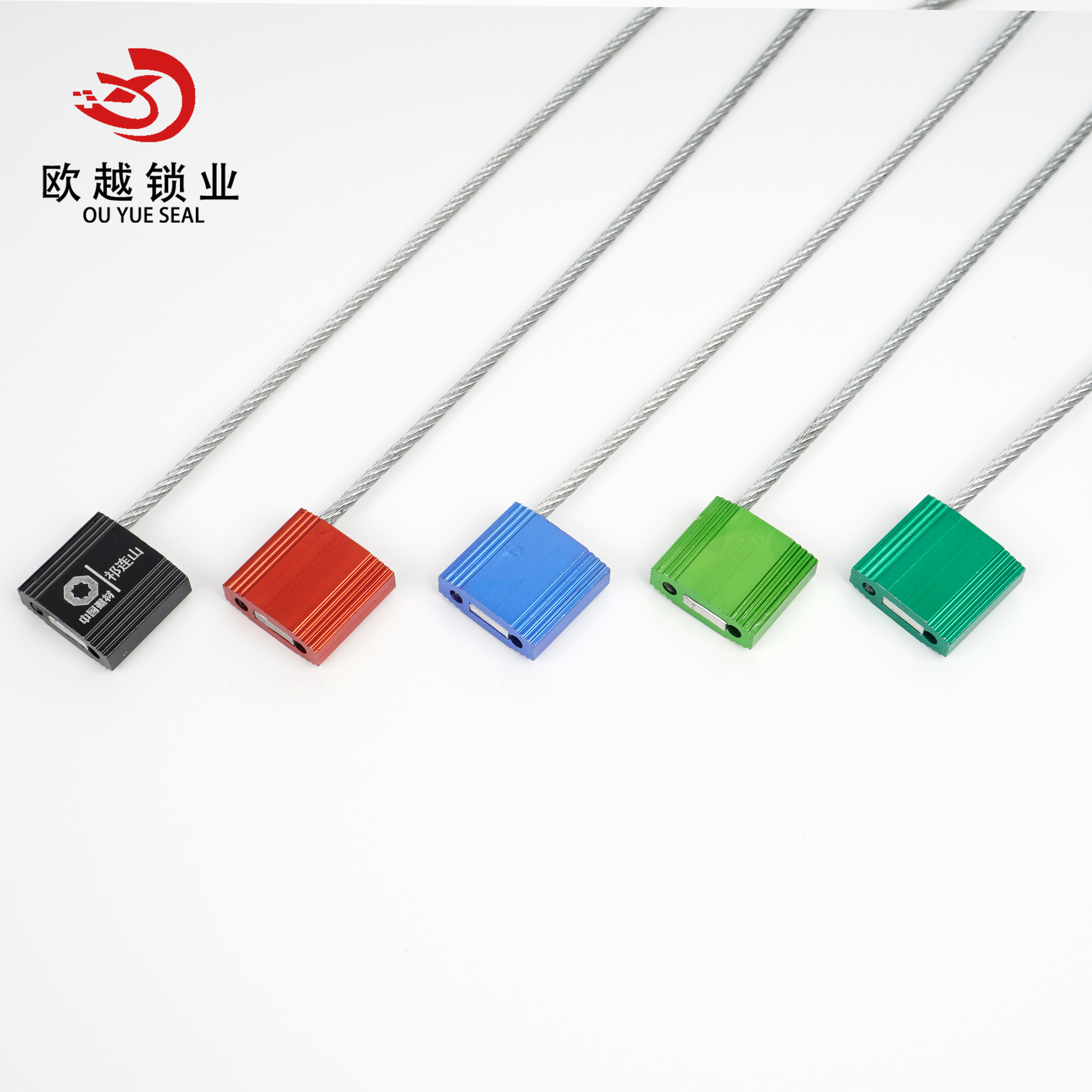 Lacre de cabo de segurança OYCS105 para contêineres com código de barras Lacre de cabo com número de série
