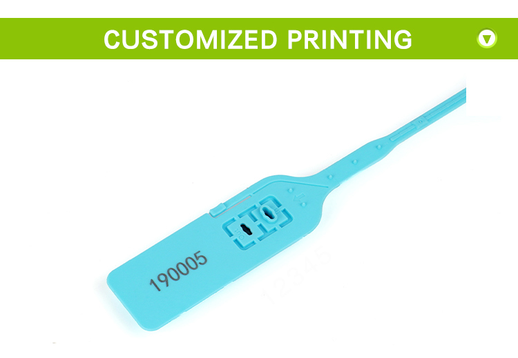 OY-PS103 Recipiente de travamento duplo selo de plástico descartável selo de segurança com travamento automático