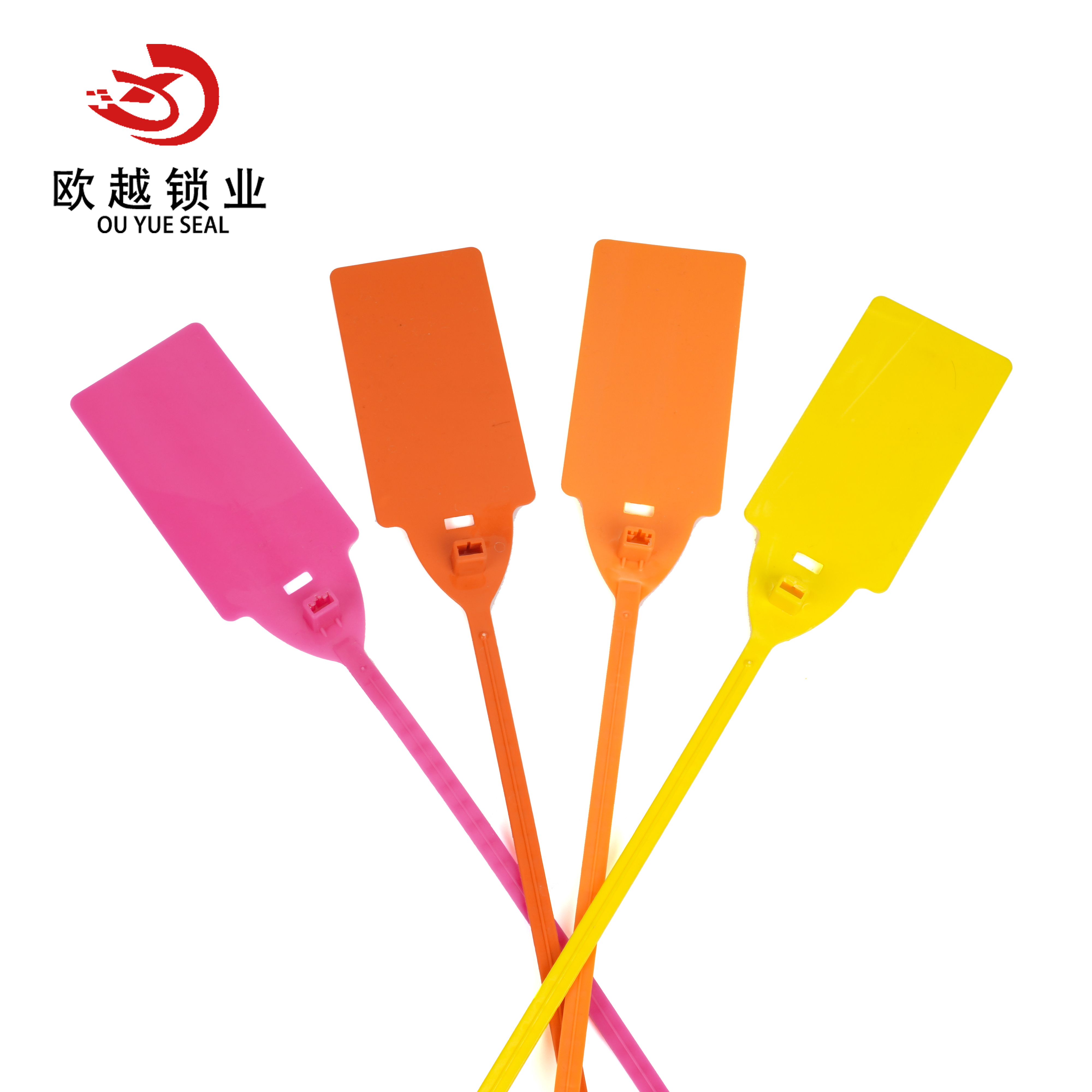 OY-PS109 Impressão de código de barras de comprimento ajustável selos plásticos de segurança inviolável China