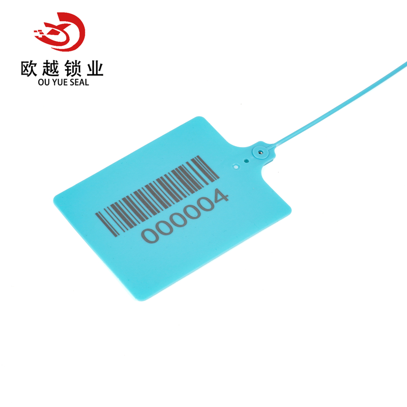 OY-PS108 Porta de recipiente de segurança com bandeira grande selo de plástico amostra grátis à prova de adulteração 