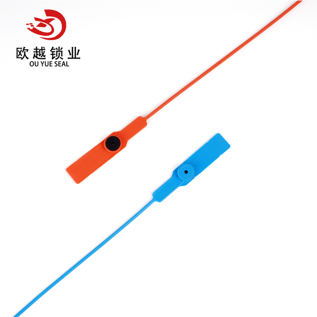 OY-PS102 Selos de plástico de trava de contêiner impressos com logotipo numerado