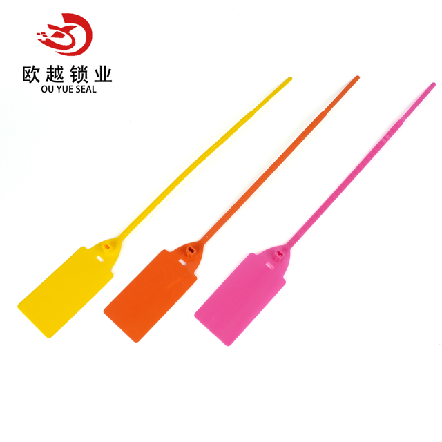 OY-PS109 Selo de plástico descartável de segurança descartável de cor vermelha