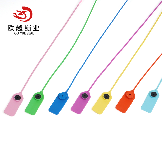 OY-PS106 Recipiente de vedação de plástico Selo de alta segurança Descartável de travamento automático de plástico Selos invioláveis